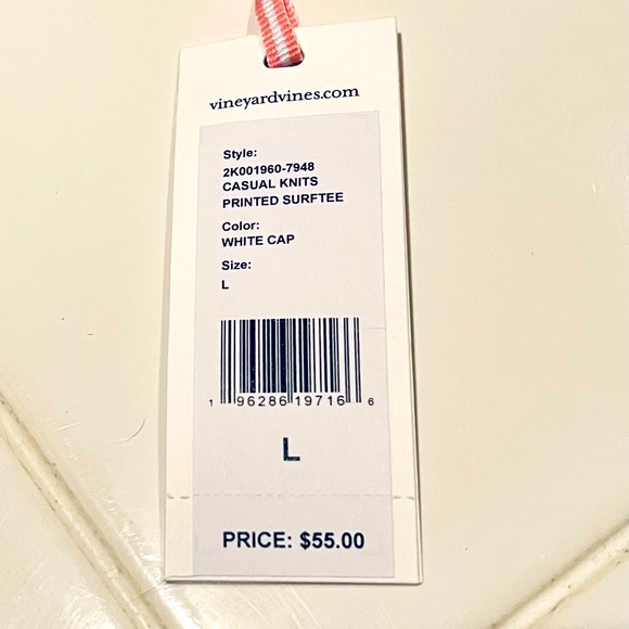 Ladies Vineyard Vines Printed Surf Tee Size Large NWT - Picture 3 of 3